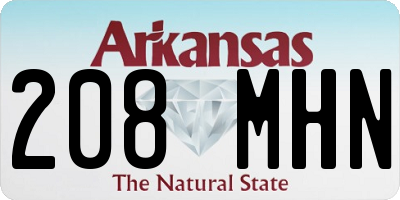 AR license plate 208MHN