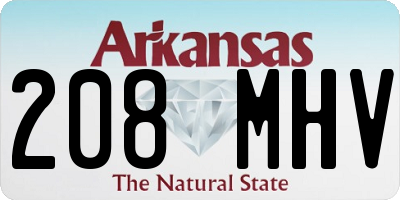AR license plate 208MHV