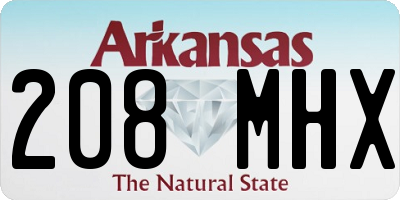 AR license plate 208MHX