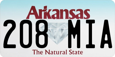 AR license plate 208MIA