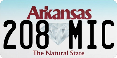 AR license plate 208MIC