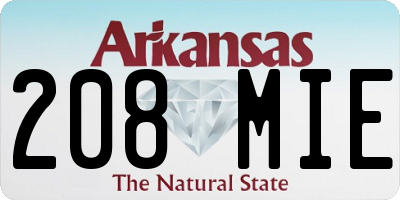 AR license plate 208MIE