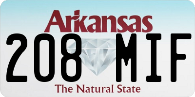 AR license plate 208MIF