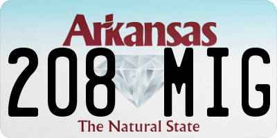 AR license plate 208MIG