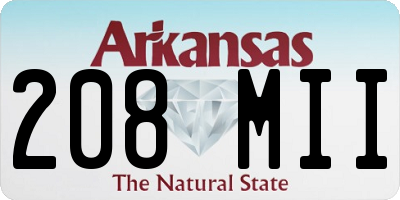 AR license plate 208MII