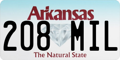 AR license plate 208MIL