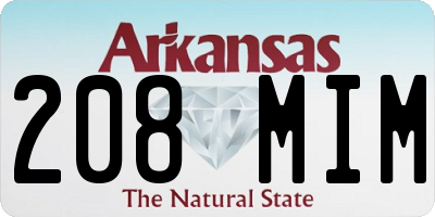 AR license plate 208MIM