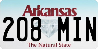 AR license plate 208MIN