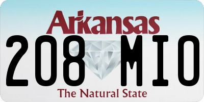 AR license plate 208MIO