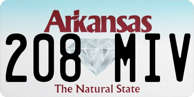 AR license plate 208MIV