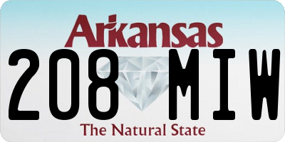 AR license plate 208MIW