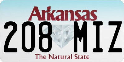 AR license plate 208MIZ