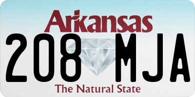 AR license plate 208MJA