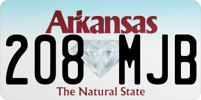 AR license plate 208MJB