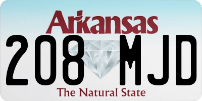 AR license plate 208MJD