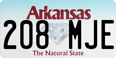 AR license plate 208MJE