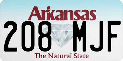 AR license plate 208MJF