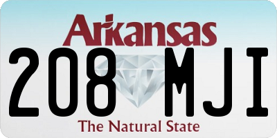 AR license plate 208MJI