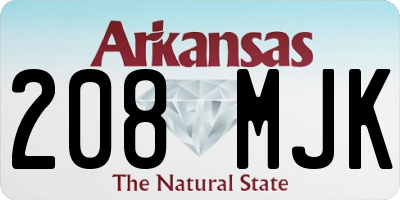 AR license plate 208MJK