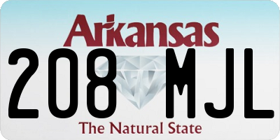 AR license plate 208MJL