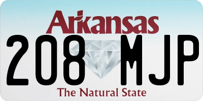 AR license plate 208MJP