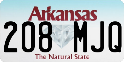 AR license plate 208MJQ