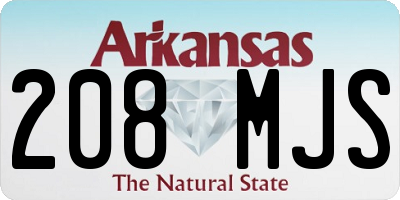 AR license plate 208MJS