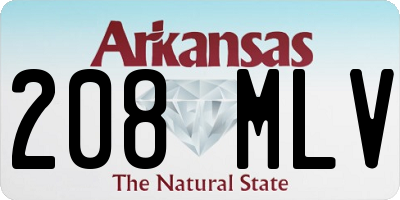 AR license plate 208MLV
