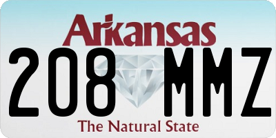 AR license plate 208MMZ