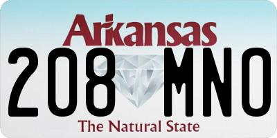 AR license plate 208MNO