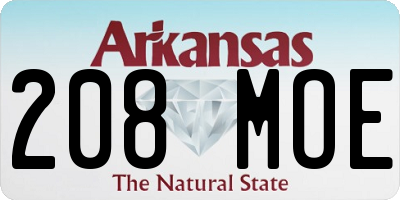 AR license plate 208MOE