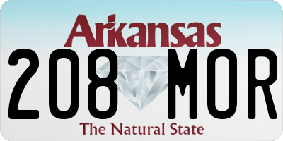 AR license plate 208MOR