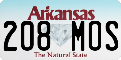 AR license plate 208MOS