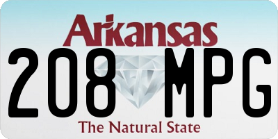 AR license plate 208MPG