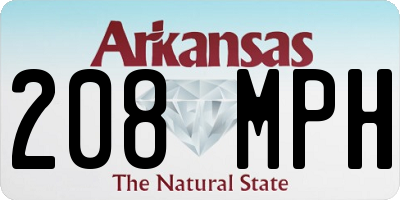 AR license plate 208MPH
