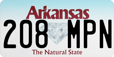 AR license plate 208MPN