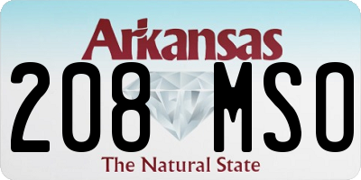 AR license plate 208MSO