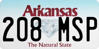 AR license plate 208MSP