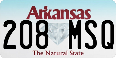 AR license plate 208MSQ
