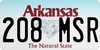 AR license plate 208MSR