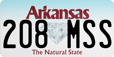 AR license plate 208MSS