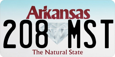 AR license plate 208MST