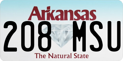 AR license plate 208MSU