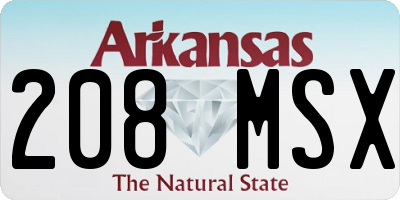 AR license plate 208MSX