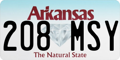 AR license plate 208MSY