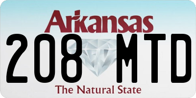 AR license plate 208MTD