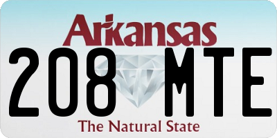 AR license plate 208MTE