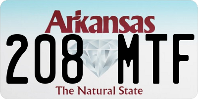 AR license plate 208MTF