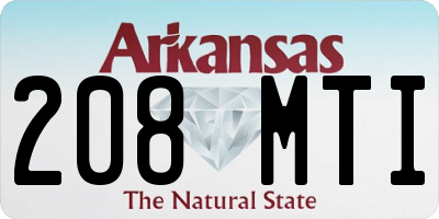 AR license plate 208MTI