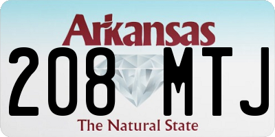 AR license plate 208MTJ